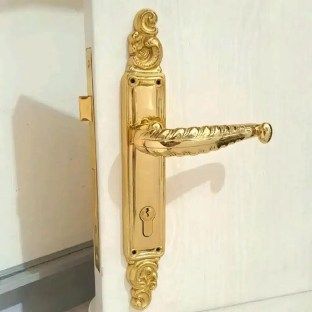 Gagang pintu POGGI MARIANI njl plate made in ITALY solid brass