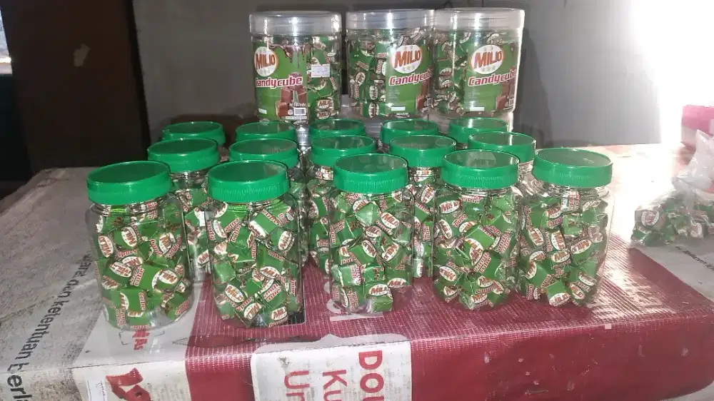 Permin coklat, gula aren, milo