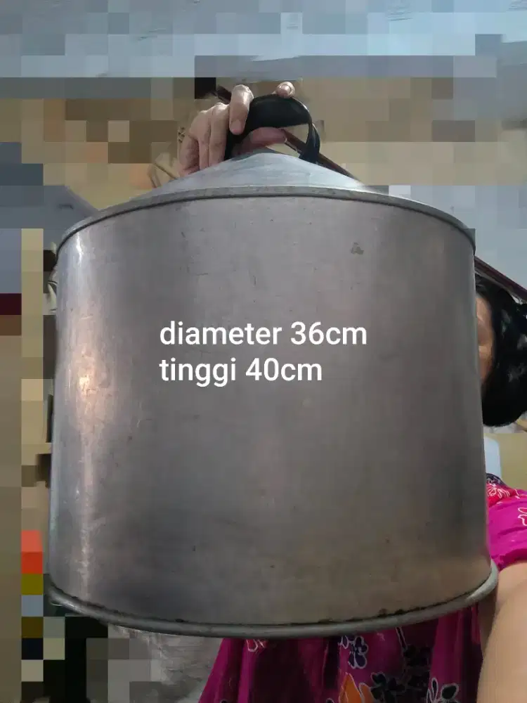 Penutup kukusan aluminium tutup dandang kerucut jumbo vintage jadul