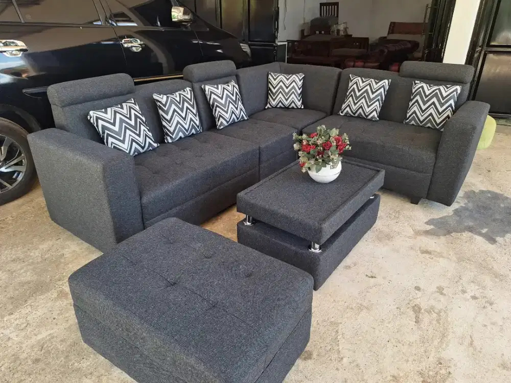 Promo sofa sudut + puk murah