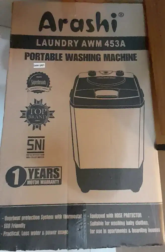 MESIN CUCI LAUNDRY PORTABLE AWW 453A ARASHI