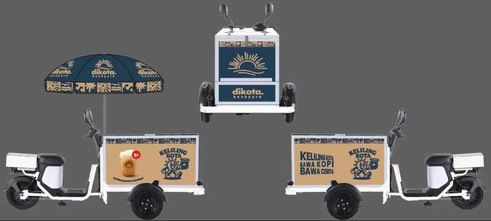 Karyawan Gerobak Kopi Keliling