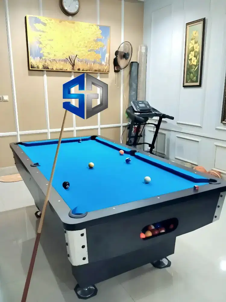 Meja billiard ukuran 7ft Tanpa koin batu marmer full set biliar bilyar