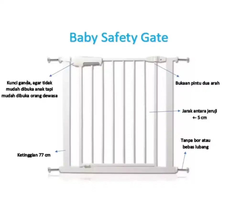 baby safety gate pengaman bayi balita pagar pintu pagar tangga