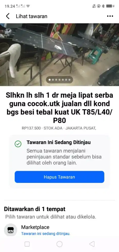 Utk usaha jualan cocok SKL slhkn plh slh 1 meja lipat nya hrg murah sj