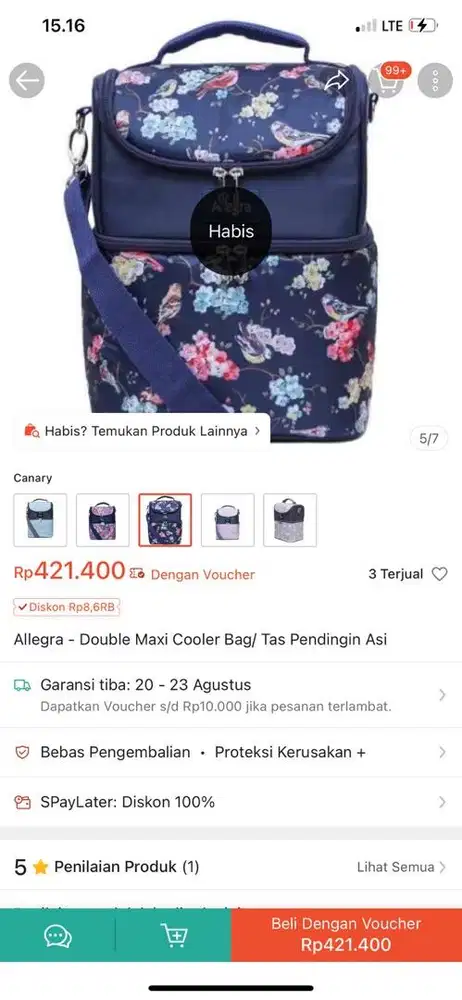 Allegra Tas asi cooler bag double new ex kado