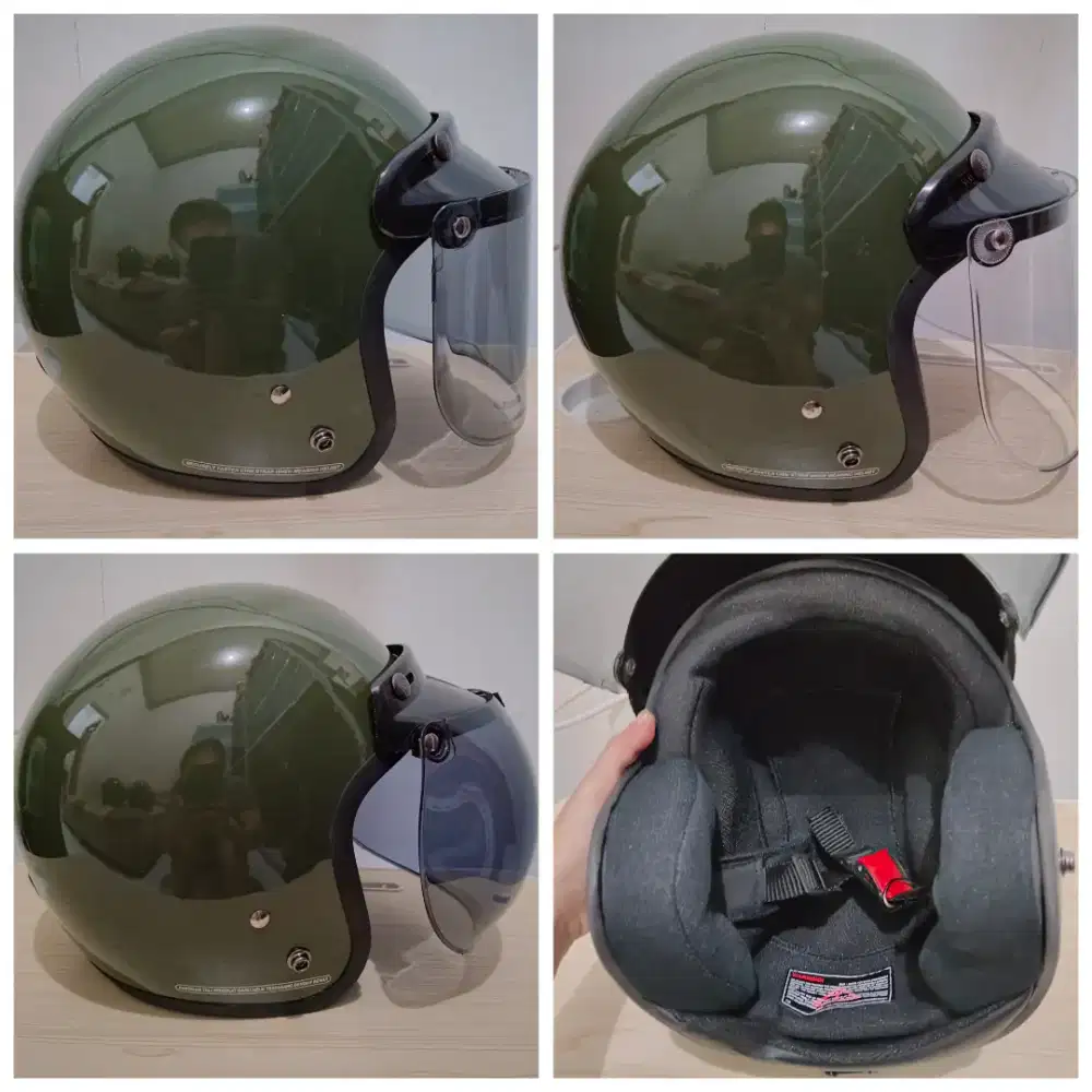 100rb BARU-Promo Dijamin Termurah Helm Bogo Retro Dewasa SNI Allsize