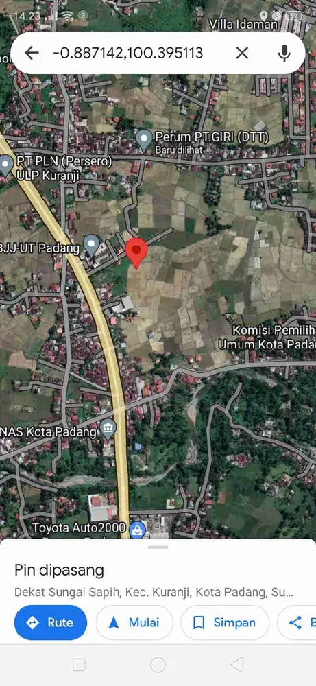 Dijual tanah strategis kota Padang