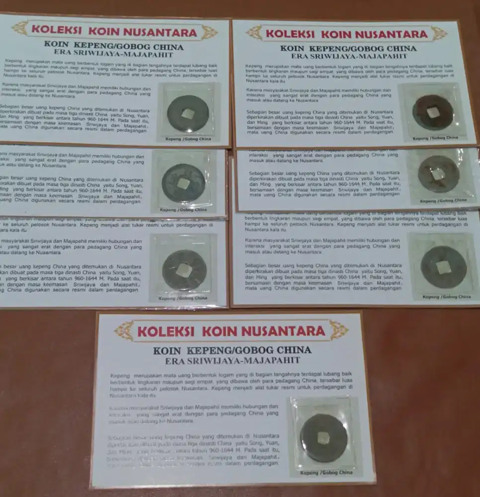 7pcs Koin Kemasan China Kuno