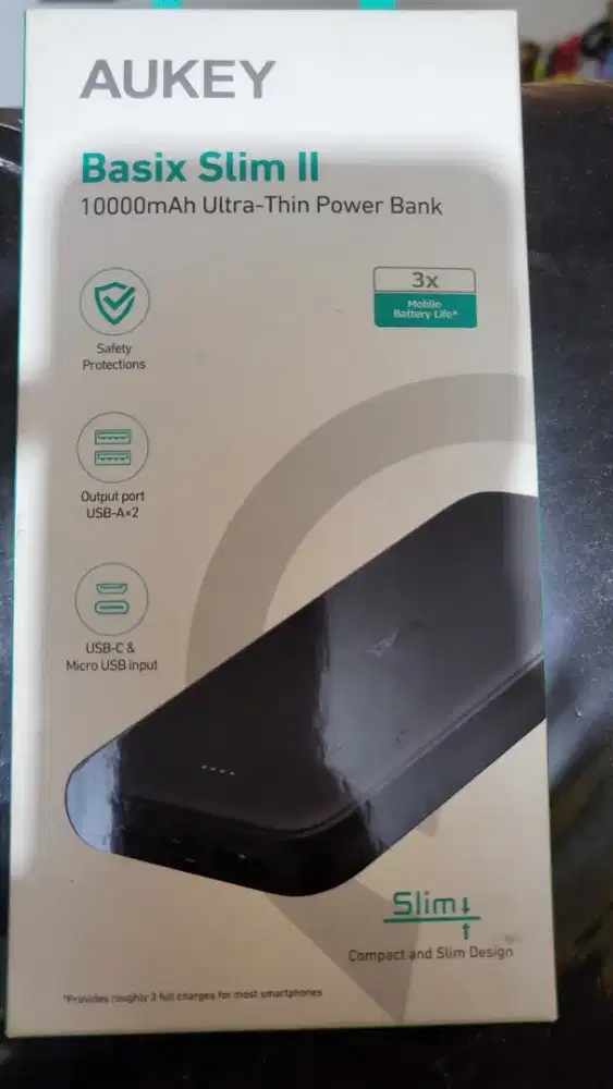 Powerbank Aukey Slim II 10000mAh