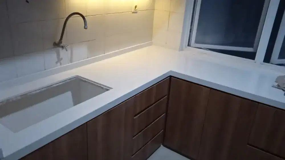 Tim meja dapur marmer dan granit