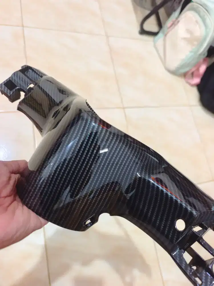 Cover batok belakang ori yamaha mio soul carbon hitam