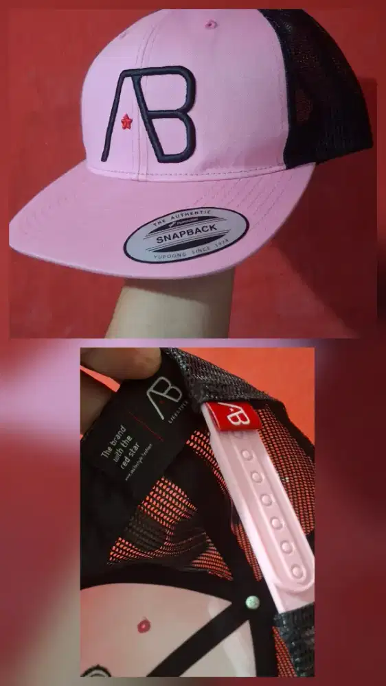Topi like new pink pekat