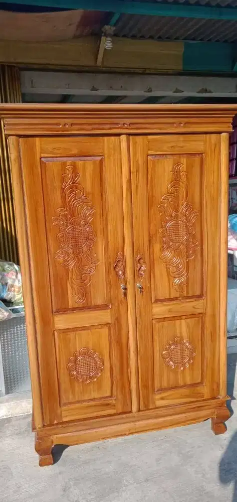 lemari jati 2 pintu terlaris