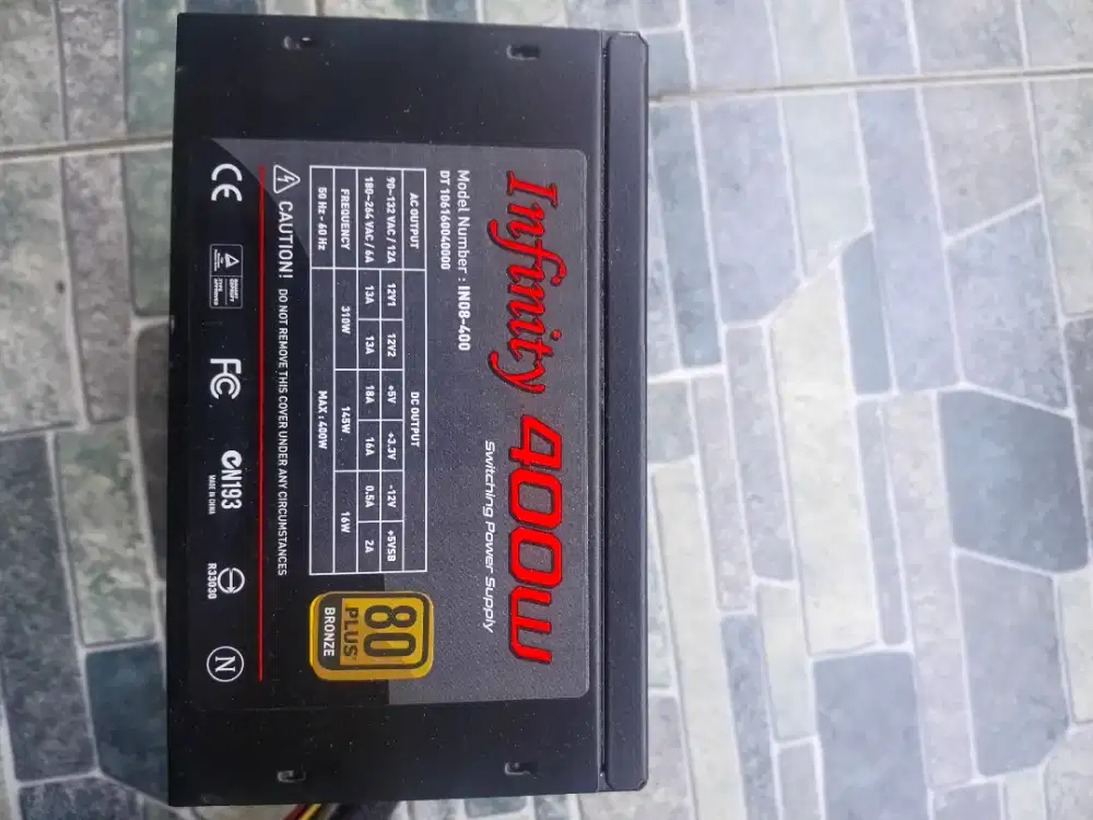 Power supply infinity 400watt bronze
