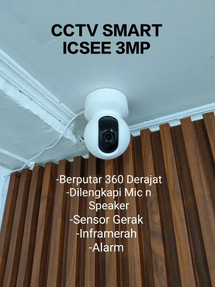 Smart CCTV konek HP Pantau Jarak Jauh Icsee 3MP FHD
