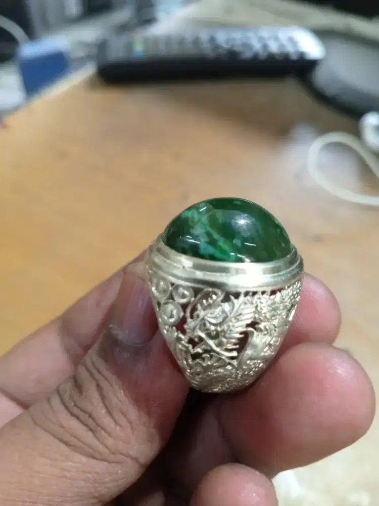Cincin batu giok Aceh/ nephrite Jade