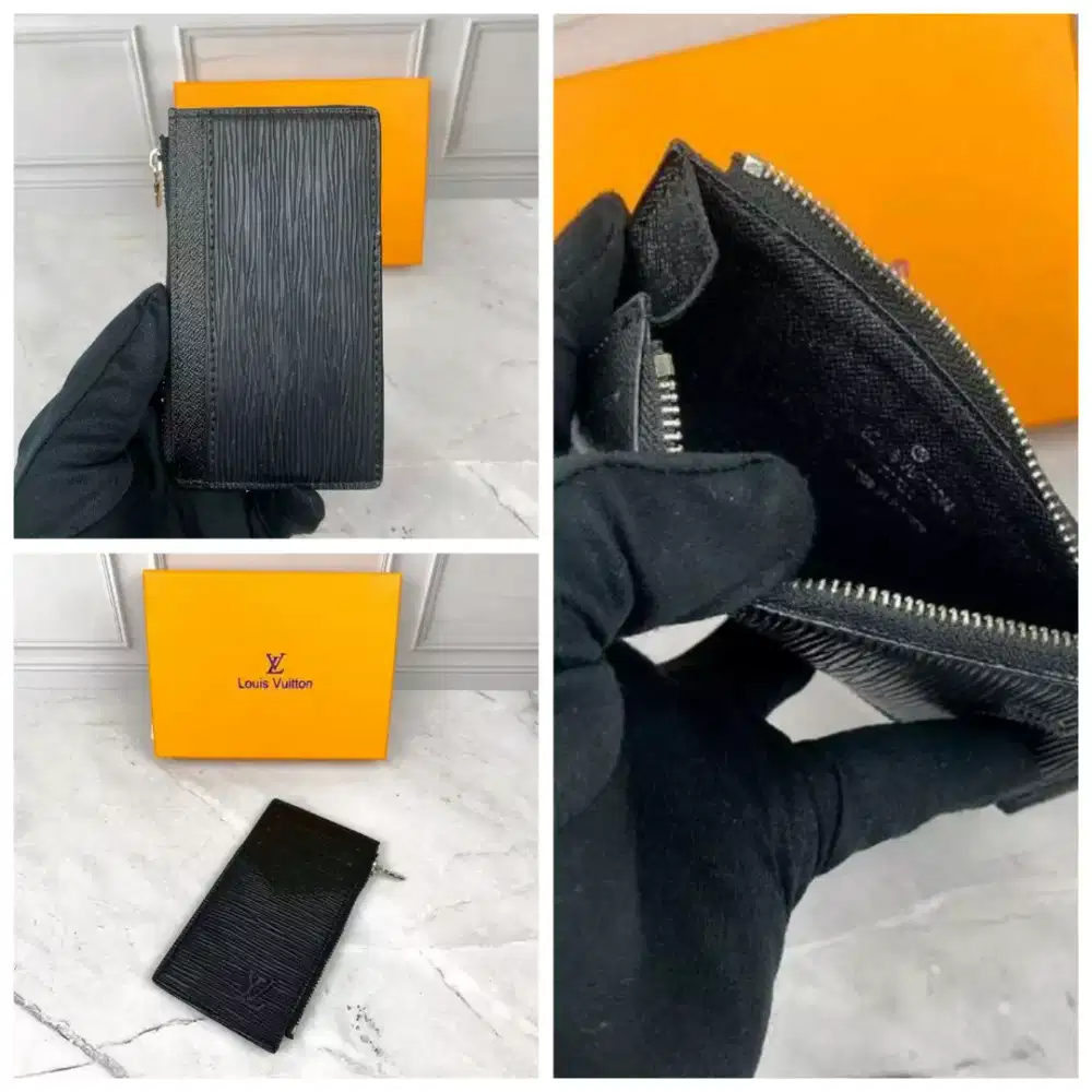 Card holder lv dompet kartu lv black epi leather