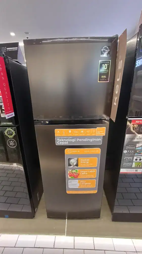KELS KULKAS 2PINTU INVERTER 348LTR BISA CICILAN 0%