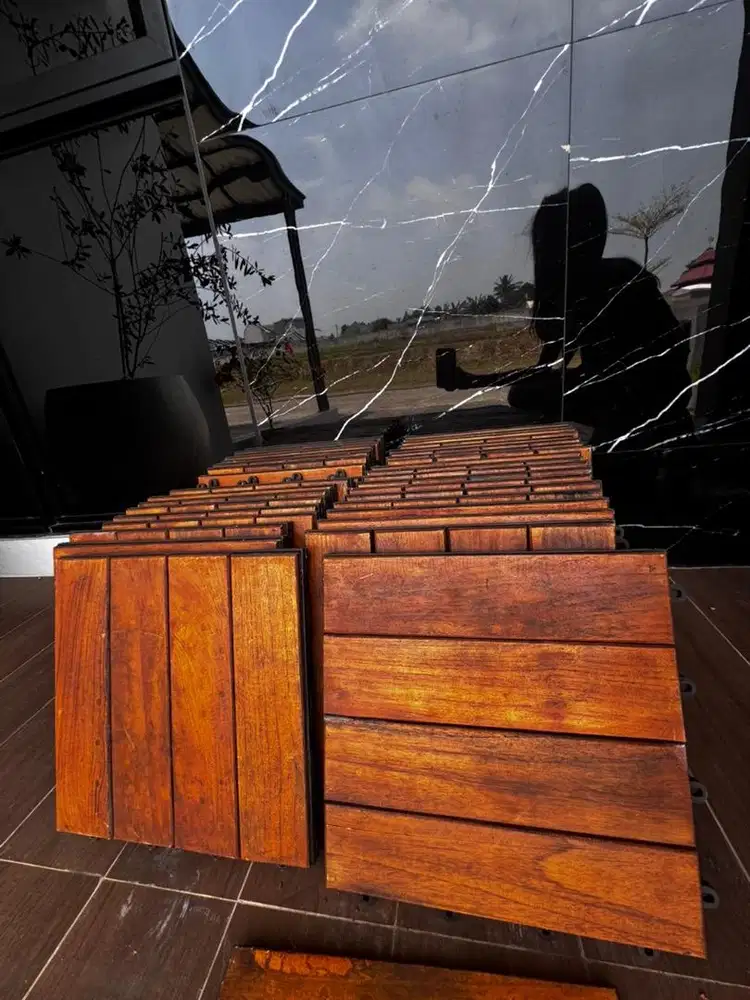 Lantai kayu jati / flooring deck/ decking tile