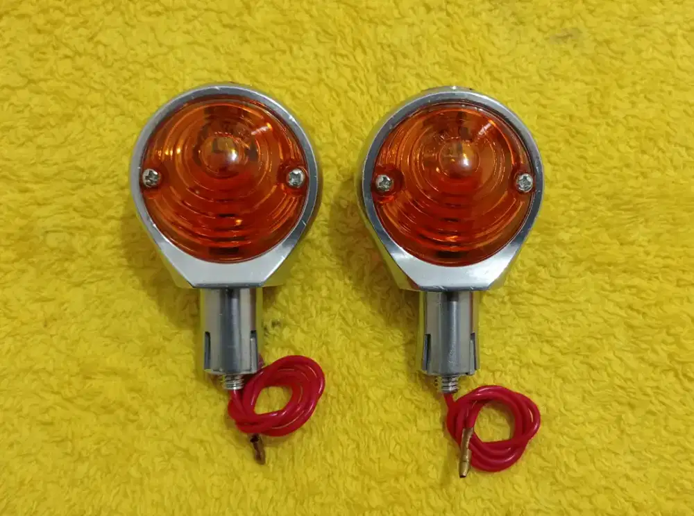 Lampu Sein Sen Stang Jalu Bar End Motor Tua Model BMW R25, DKW Union