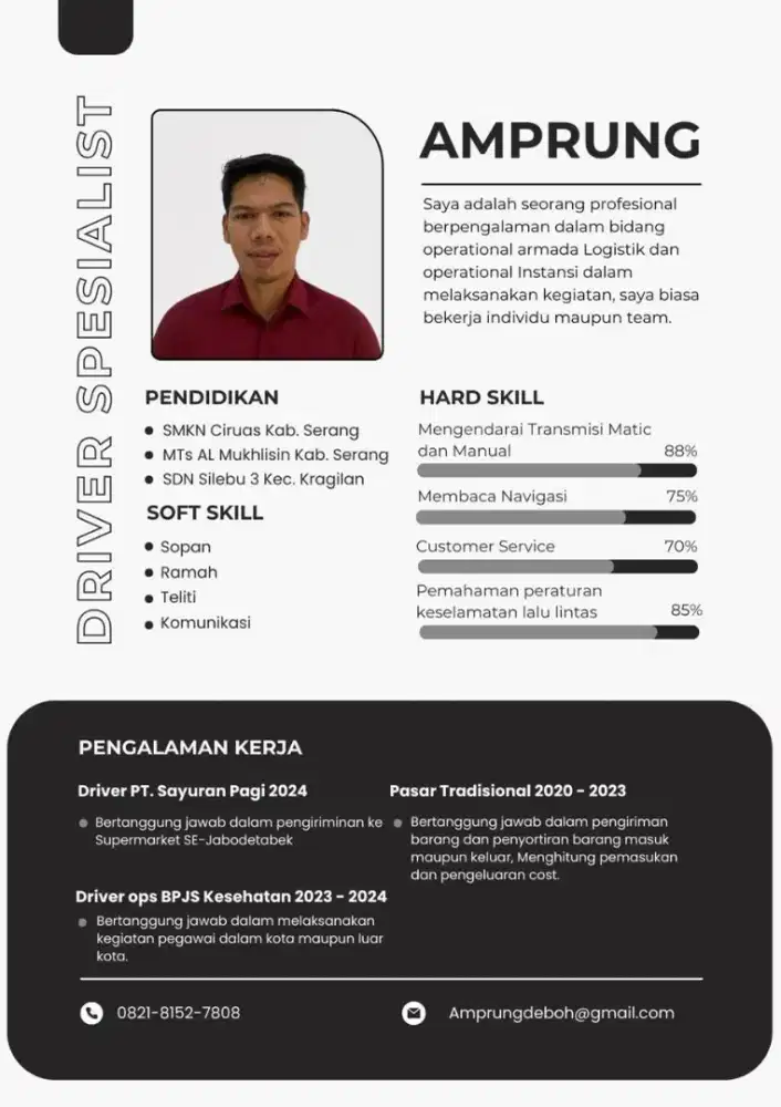 Cari kerjaan Driver sim A aktif