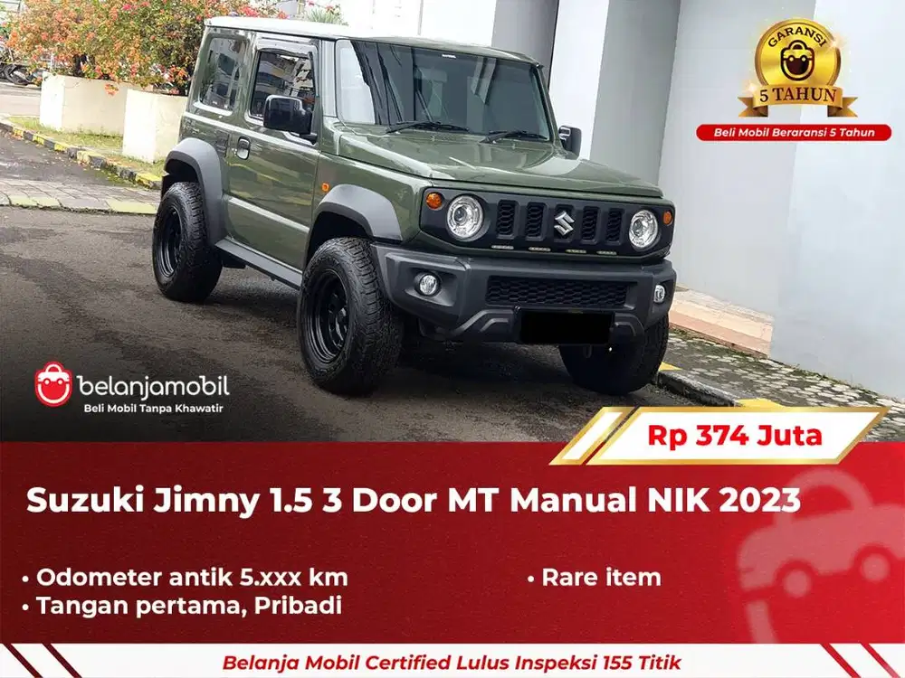 [ GARANSI 5TH ] Suzuki Jimny 1.5 3 Door MT Manual 2023/2024