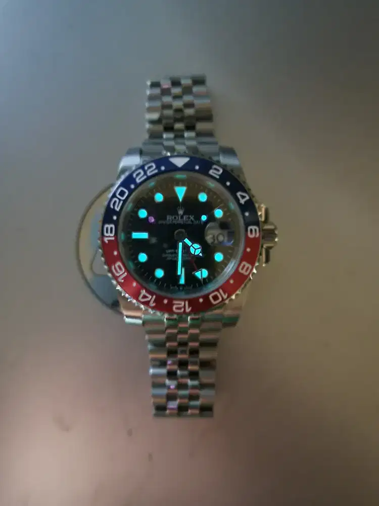 Jam tangan pria Analog model pepsi gmt II size 40mm