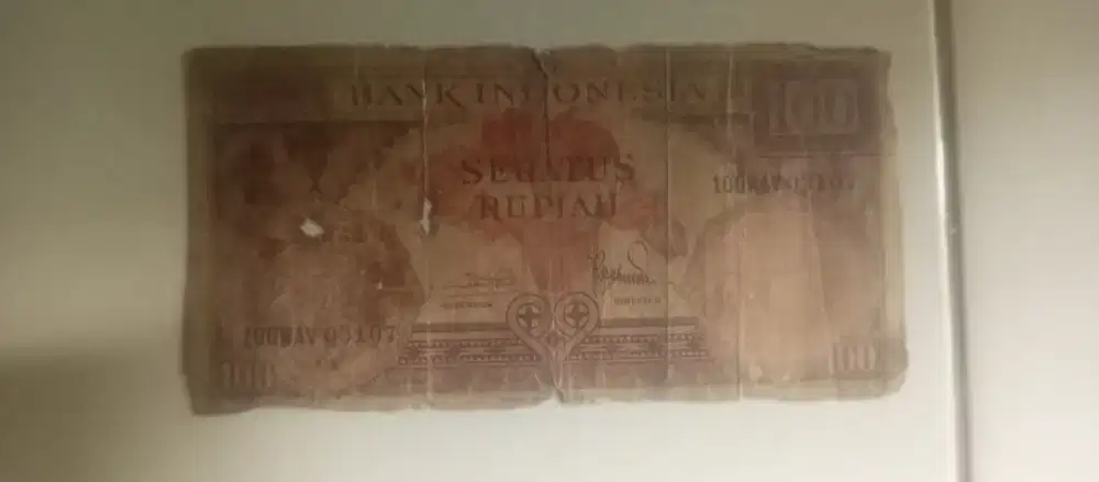 UANG KERTAS 100 RUPIAH TAHUN 1950