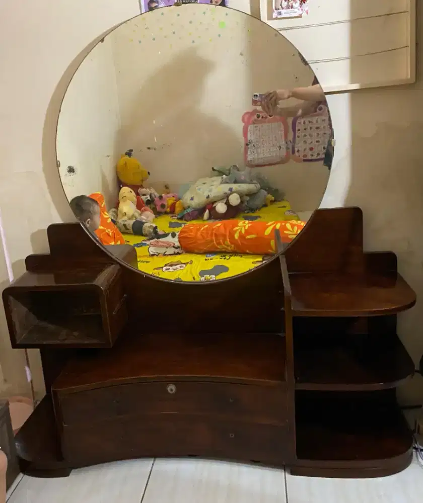 Tualet Meja Rias Kayu Jati