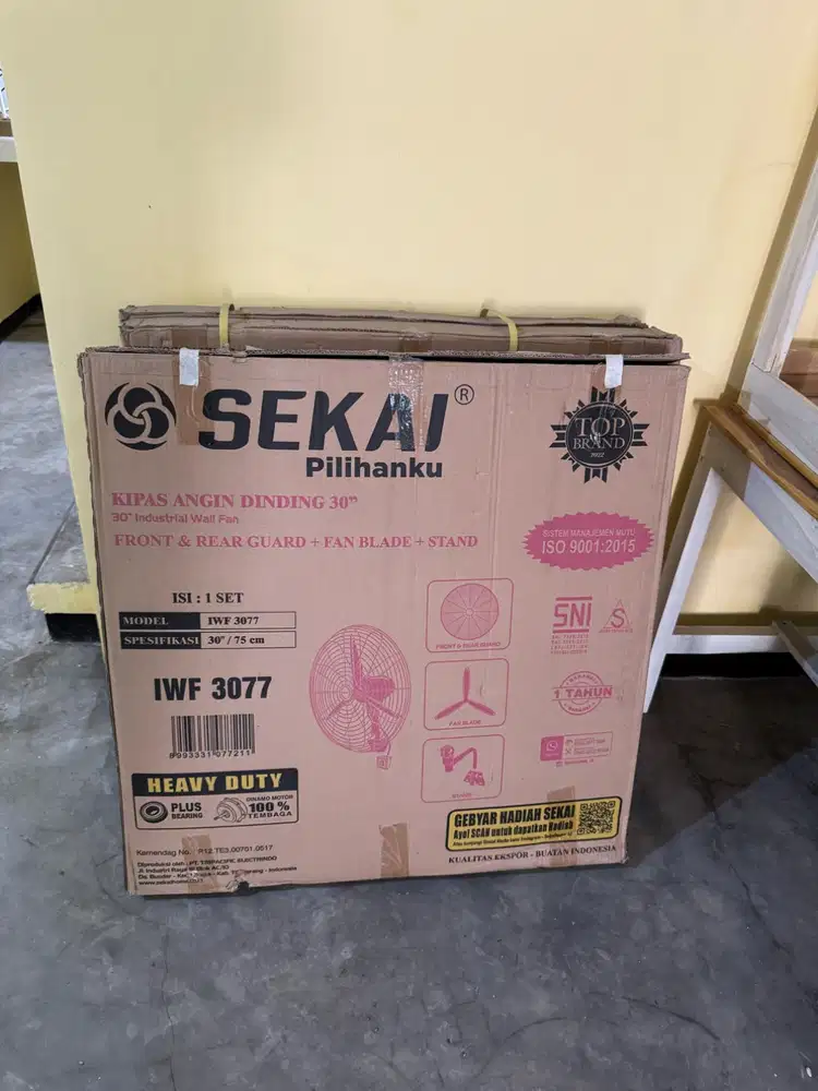 SEKAI KIPAS ANGIN 30 INCH DINDING BESI INDUSTRI WALL FAN IWF3077