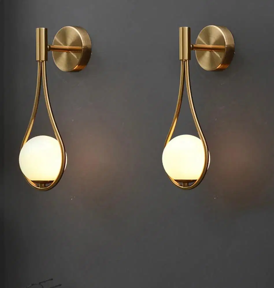 Lampu Hias Dinding Nordic Warm White Golden