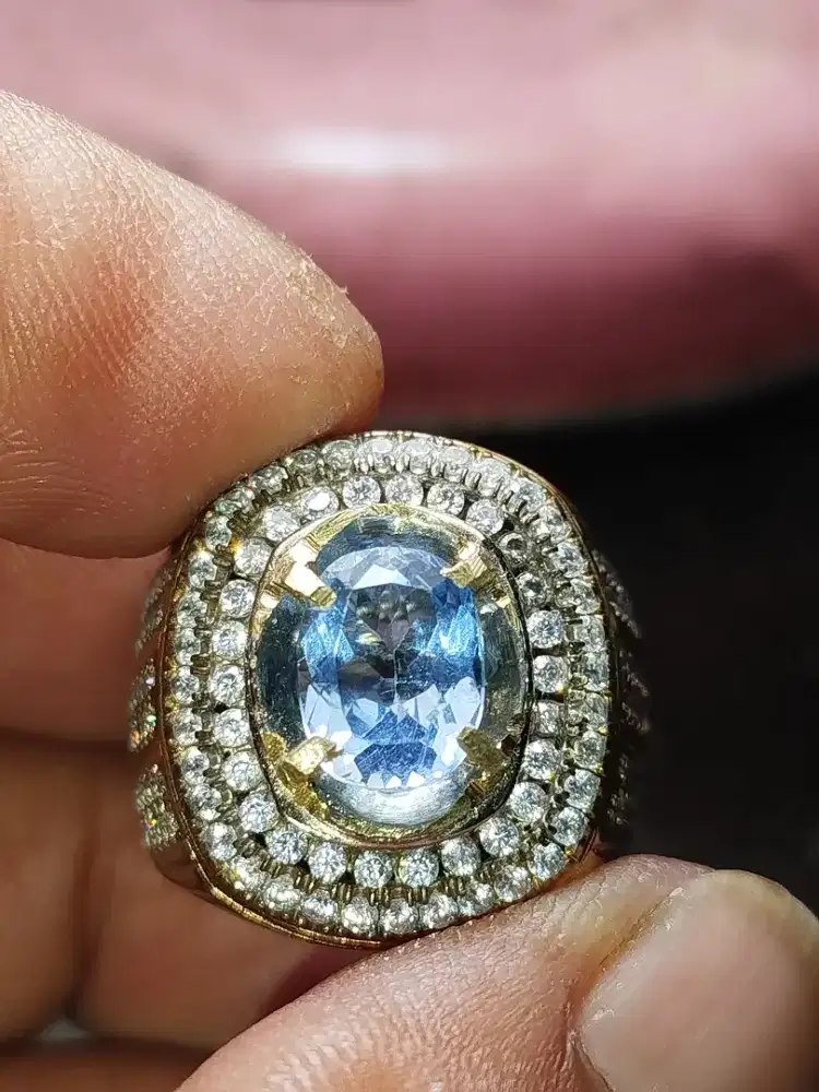 cincin natural blue topaz plus memo