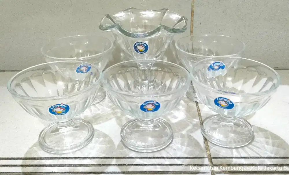Gelas kaca Es Krim 6 pcs