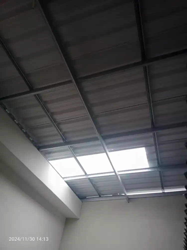 Kanopi bahan galfalum atap spandek