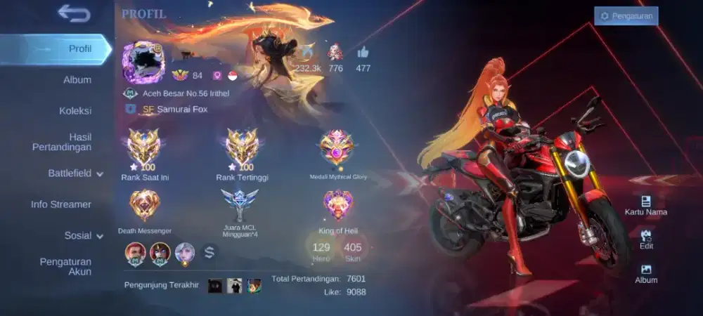 Akun mobile legend (akun ml)