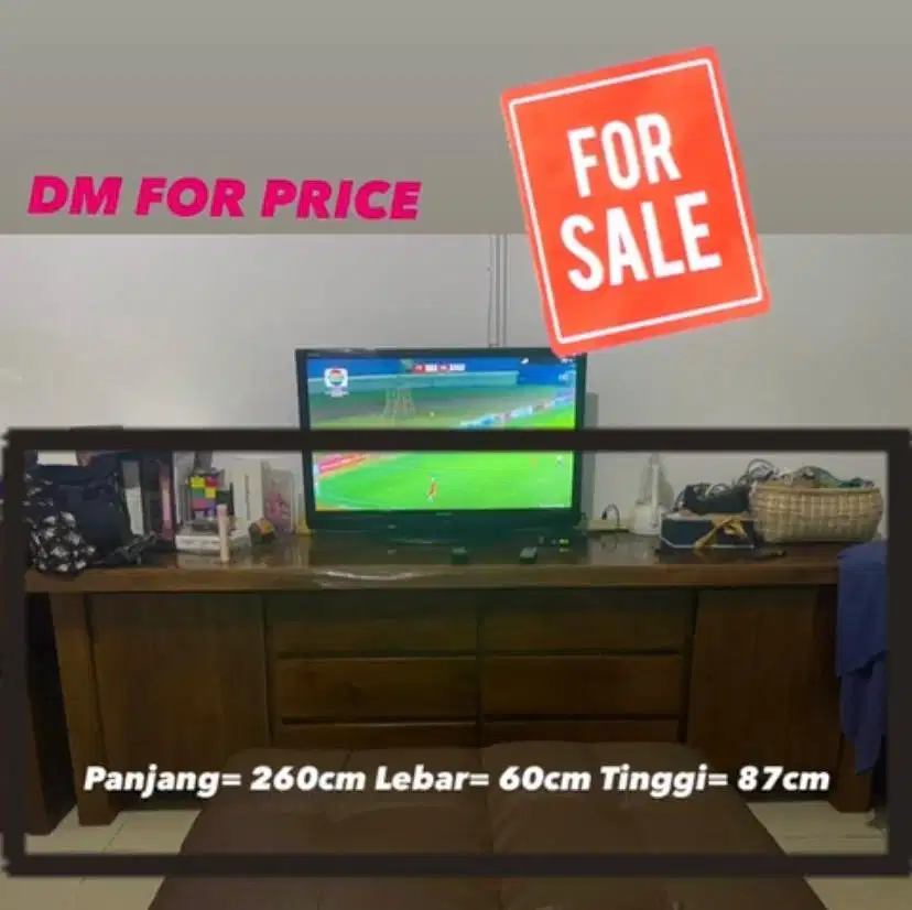 Dijual Lemari Buffet (Kayu Jati)