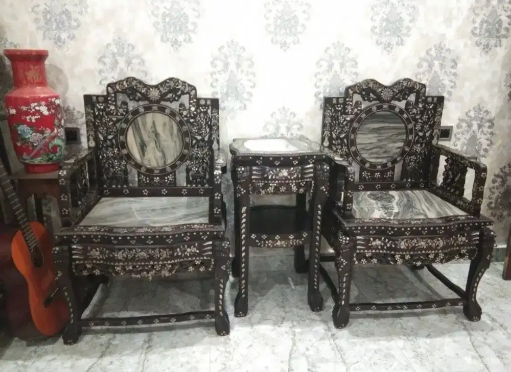 Kursi mamah papah swanci kimo inlay kerang