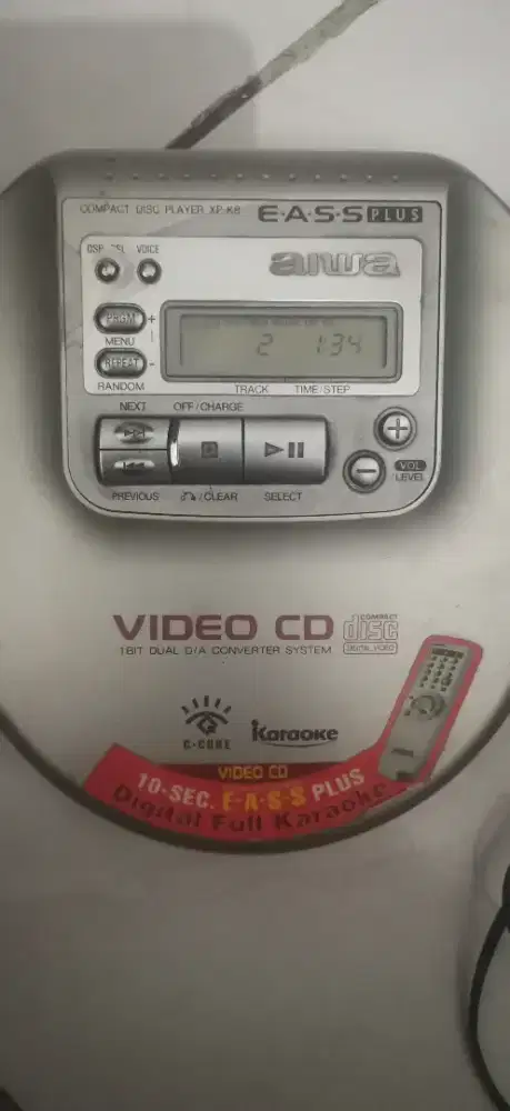 VCD portable aiwa XP-K8 normal mantap buat koleksi