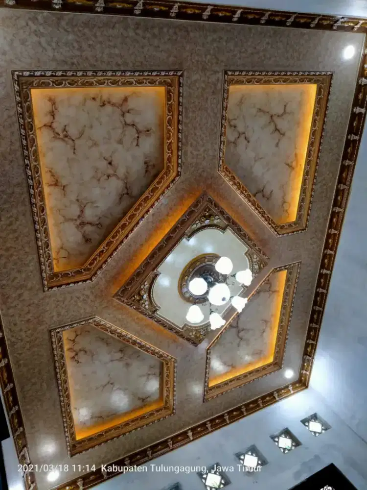 Jasa pemasangan plafond gypsum baja ringan partisi canopy murah