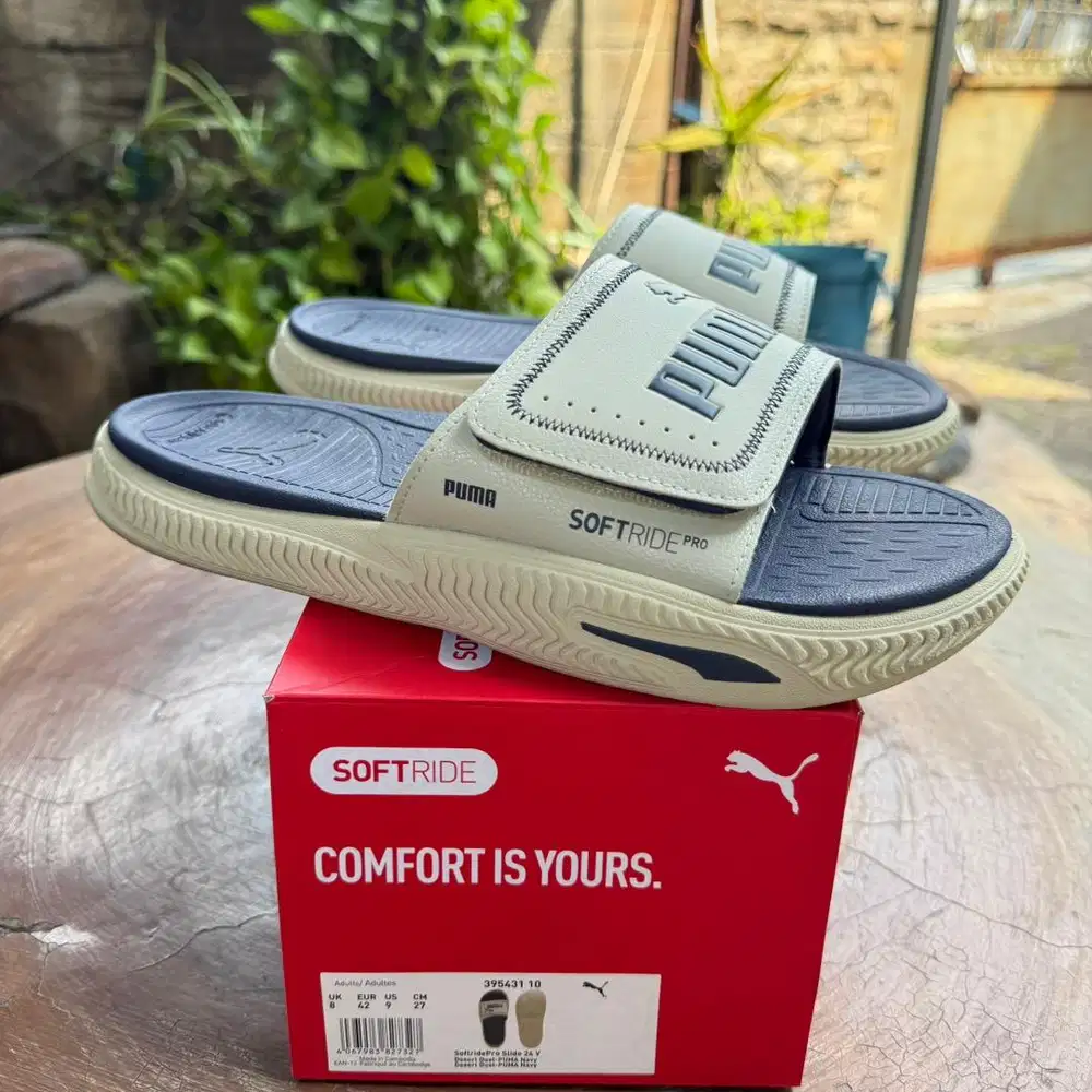 Sandal Puma Softridepro Slide 24V Navy Size 42 / 27cm Fullbox