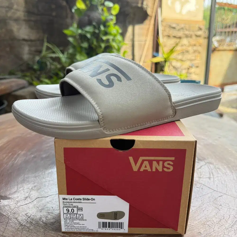Sandal Vans Mte La Costa Slide On Dark Gray Size 42 / 27cm Fullbox