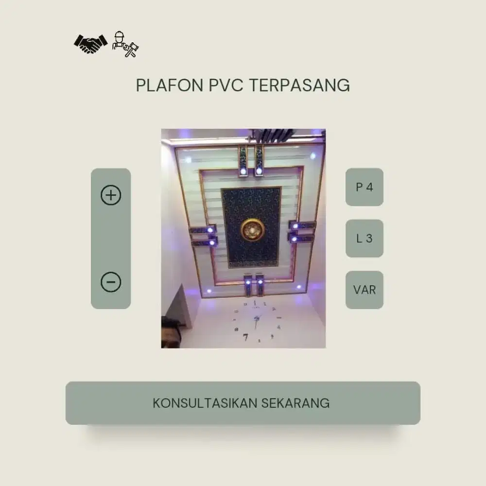 Plafon pvc terpasang