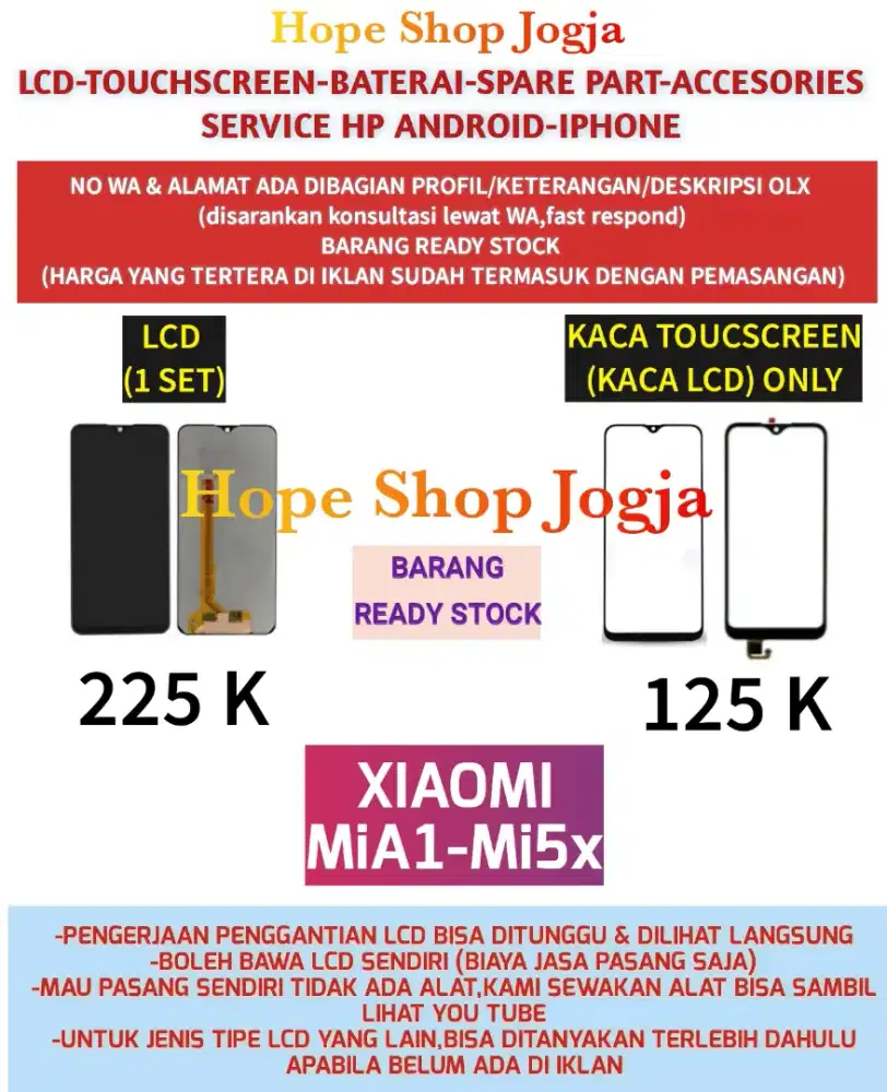 Touchscreen-Baterai-LCD Xiaomi MiA1-Mi5x