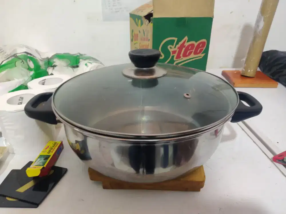 SUKI PAN PANCI SHABU-SHABU STAINLESS Dua Rasa 26CM