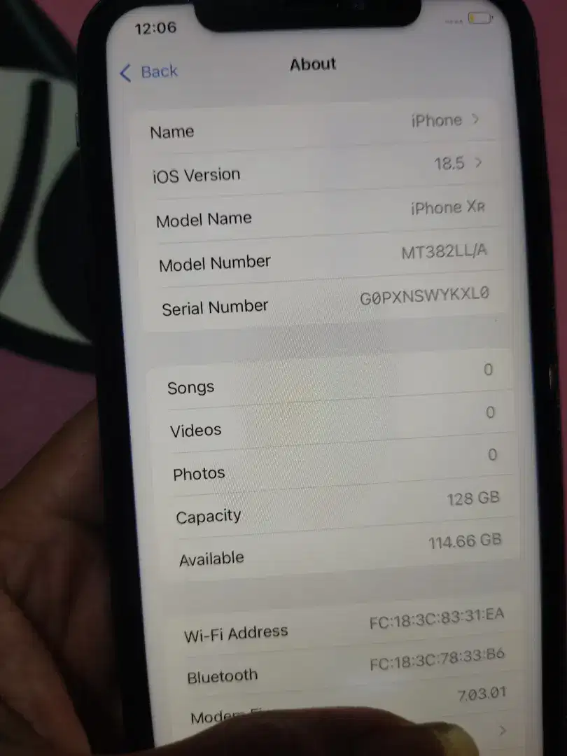 Iphone xr 128gb all operator bebas redet