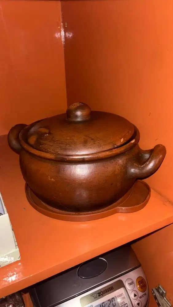 Panci Gerabah Tanah Liat sekitar 18cm