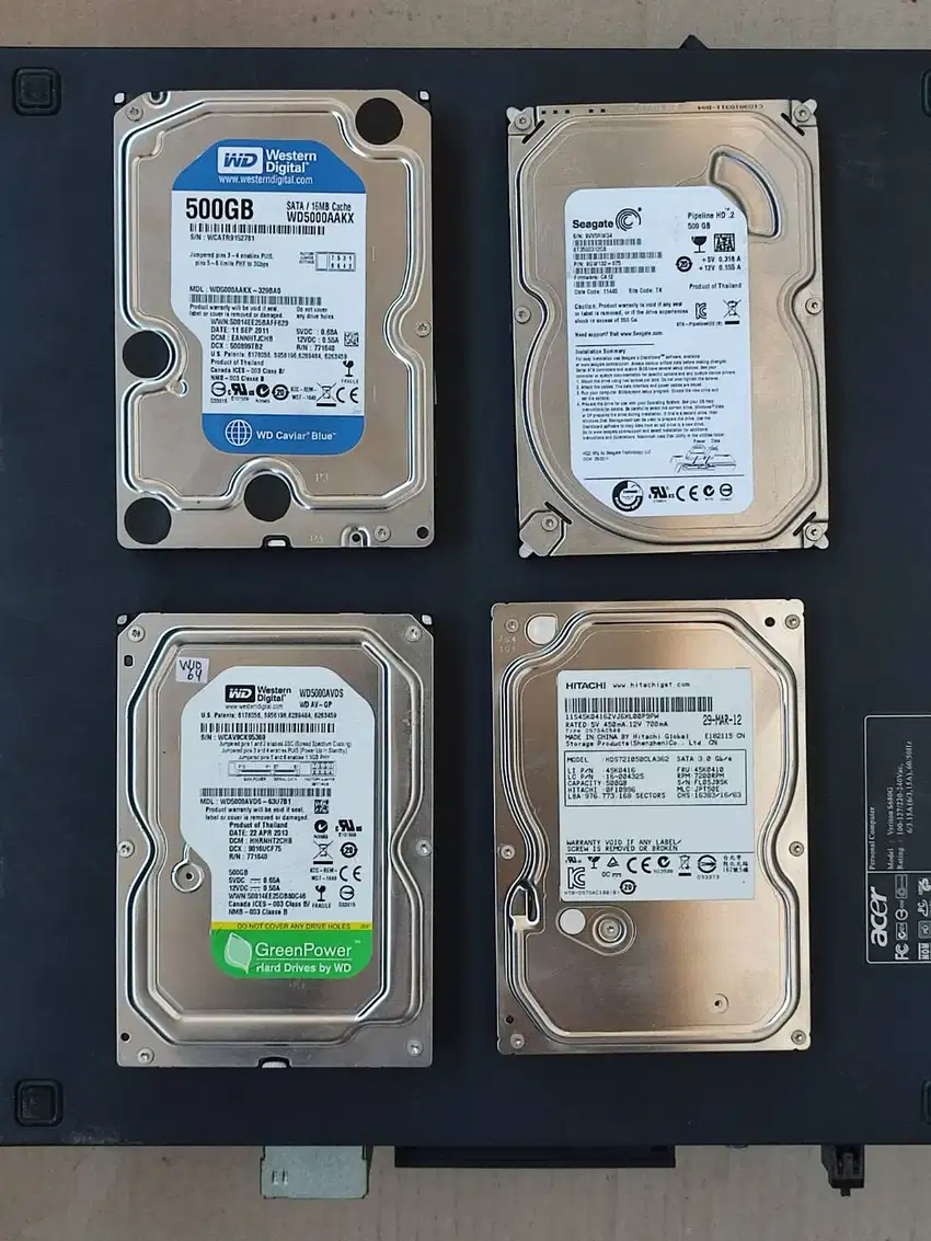 hardisk pc 500GB sudah ada windows 10 & program lengkap