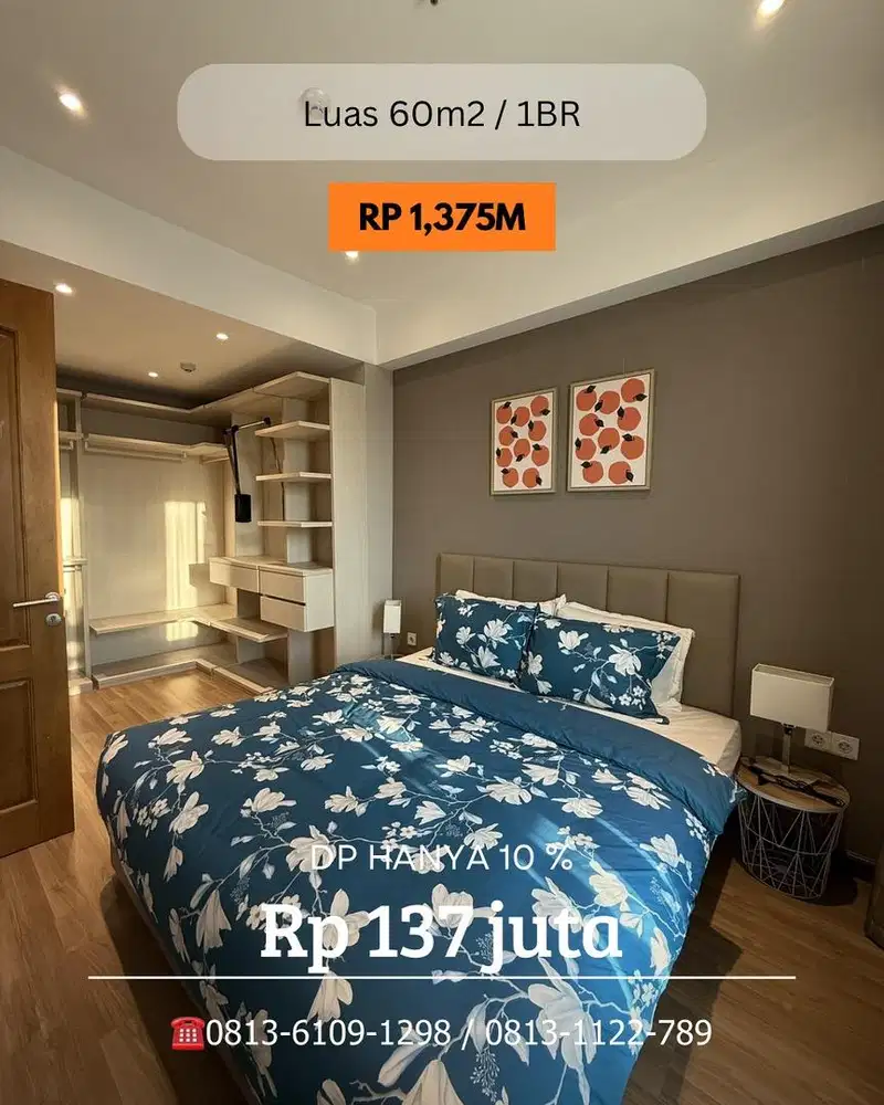 Di jual cepat apartemen the wahid private residence