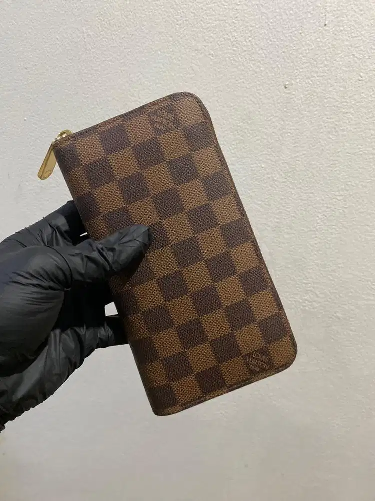 Dompet kulit louis vuiitton damier brown leather good quality